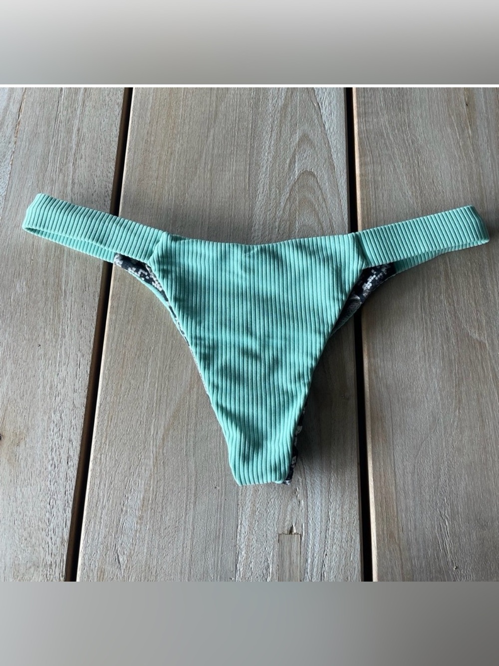 Indah Mint Green Ribbed Bikini Top - Picture 6 of 9